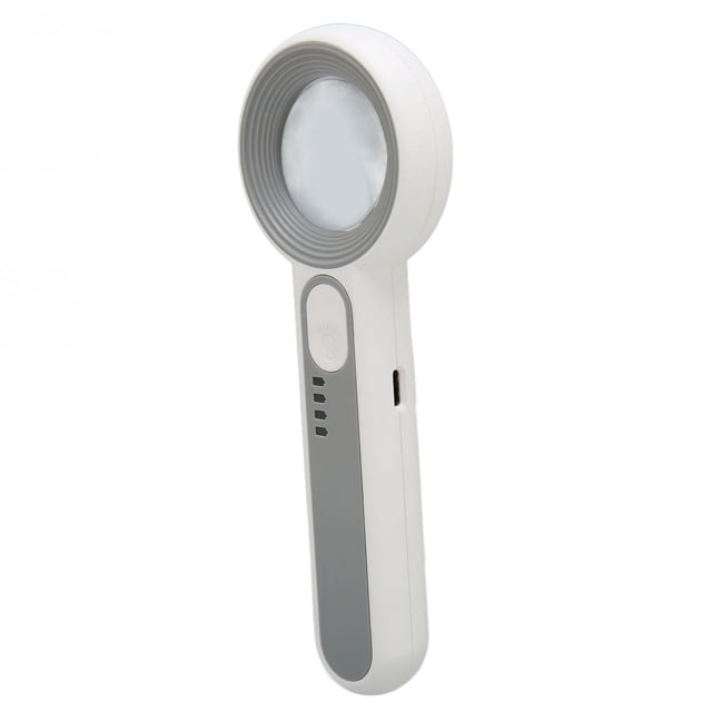 Lupa Con Luz LED, Lupa De Mano, Botón Táctil 11X, Transparente Para Trabajo Cercano Para Niños