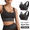 Black, variant on 2 Pack Women’s Sports Bras High Support Wirefree Seamless Workout Bra Padded High Impact Yoga Bra for Running Gym Fitness Training