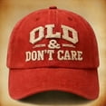 thumbnail image 2 of MEICHEN Vintage Funny Letter Embroidered Cotton Baseball Cap for Men Casual Solid Dad Hat Mens Visor Hat, 2 of 3