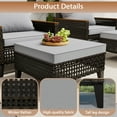 thumbnail image 6 of Wallowsun Patio Furniture Set,7 Pieces Outdoor Sectional Sofa Set,All-Weather Wicker Rattan High Back Patio Conversation Set with Ottomans and 4" Thick Cushions for Pool Patio Backyard,Gray, 6 of 7