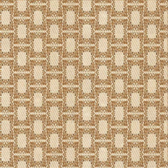 Ahgly Company Machine Washable Indoor Square Transitional Deep Peach Orange Area Rugs, 6' Square