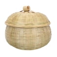 thumbnail image 1 of GOOHOCHY Cesta tejida de bambú Cesta de almacenamiento hecha a mano Cesta de almacenamiento de huevos de hojas de té, 1 of 8
