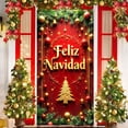 thumbnail image 1 of Linnome Santa Claus Pattern Christmas Door Cover 35x71 Inches, Festive Holiday Door Decoration for Home and Parties, 1 of 6