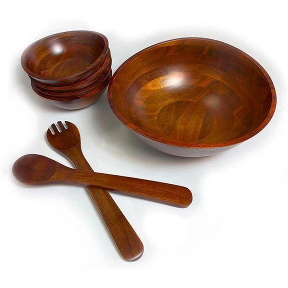 Lipper Cherry Wavy 7 Piece Salad Bowl Set