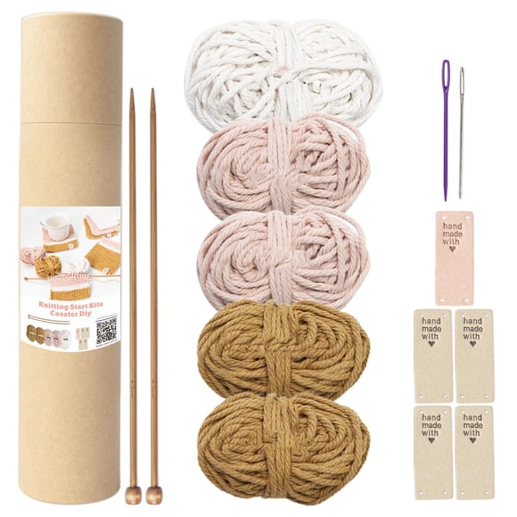 Posavasos de macramé, juego de bricolaje, posavasos tejidos, manualidades, regalos de cumpleaños modernos, hilo de tejer suave, portátil para oficina