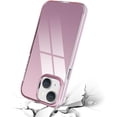 thumbnail image 3 of Compatible with iPhone 14 Case Glossy Hard Electroplating Case Cute Women Girls Makeup Mirror Case Slim Soft Bumper Camera Lens Protection Screen Protector Shockproof Cover, Pink, 3 of 11
