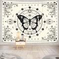 thumbnail image 4 of Skeleton Butterfly Tapestry Pink Skull Hippie Mushroom Plants Tapestry for Bedroom Moon phase Aesthetic Tapestries Wall Hanging for Living Room Dorm, 4 of 6