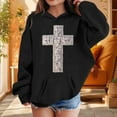 thumbnail image 2 of LIIPEE Girls Boys Hoodies Fall Winter Flower Plaid Graphic Printed Long Sleeve Pullover Hooded Sweatshirt With Pocket Girl Stylish Casual Outings Sweatshirts,Black,3-4 Years, 2 of 4