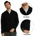 thumbnail image 6 of Men's Quarter Zip Polar Fleece Pullover Sweatshirt, Black 2XL, 1 Count, 1 Pack, 6 of 7