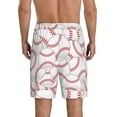 thumbnail image 3 of Daiia Baseballs Mens Woven Stretch Pajama Short,Short Pajama Pants-XX-Large, 3 of 9