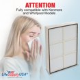 thumbnail image 2 of LifeSupplyUSA True HEPA Filter Replacement Compatible Whirlpool Whispure Air Purifier AP150 AP250 Sears Kenmore 83353, 83374 83234 SMALL (5-Pack), 2 of 5