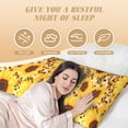 thumbnail image 2 of Yiaed Body Pillow Cover, Ultra Soft Microfiber Pillowcases, Breathable Long Pillow Case, Envelope Closure-Abstract Leopard Print Sunflower (20x54 inch)（Pillow core not included）, 2 of 5