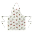 thumbnail image 2 of Pioneer Flower Floral Print Pattern Apron for Women and Men, Cotton Linen Waterproof with Pockets, Adjustable, 33x27 Inch for Kitchen, Gardening, BBQ, Salon, 2 of 6