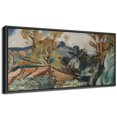 thumbnail image 4 of Large Framed Canvas Wall Art Abstract Vintage Landscape Print for Living Room Decoration - 60"x30" Black Frame, 4 of 7