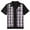 black+maroon, variant on Men's Shirts Black Contrast Plaid Casual Shirts