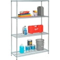 thumbnail image 2 of Nexel Medium Duty Wire Shelving Unit, Zinc Chromate, 48"W x 24"D x 74"H, 2 of 6
