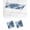 Navy, Sky Blue, White, variant on 1 Pack Fluorescent Light Cover for Ceiling Lights, Teal Palm Leaves Magnetic Classroom Light Filters 4x2 Feet, Summer Botanical Tropical Leaf Decorative Ceiling Shade Panel for Office