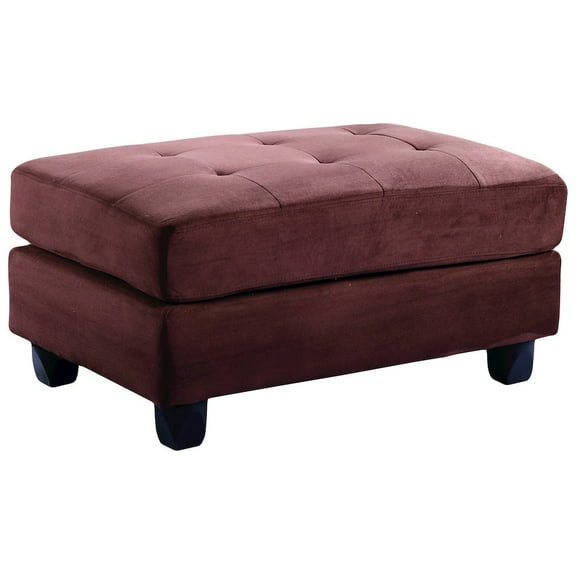 Glory Furniture Malone Ottoman in Chocolate Color