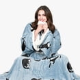 thumbnail image 7 of Microplush Sherpa Blanket with Sleeves for Women and Men, 7 of 7