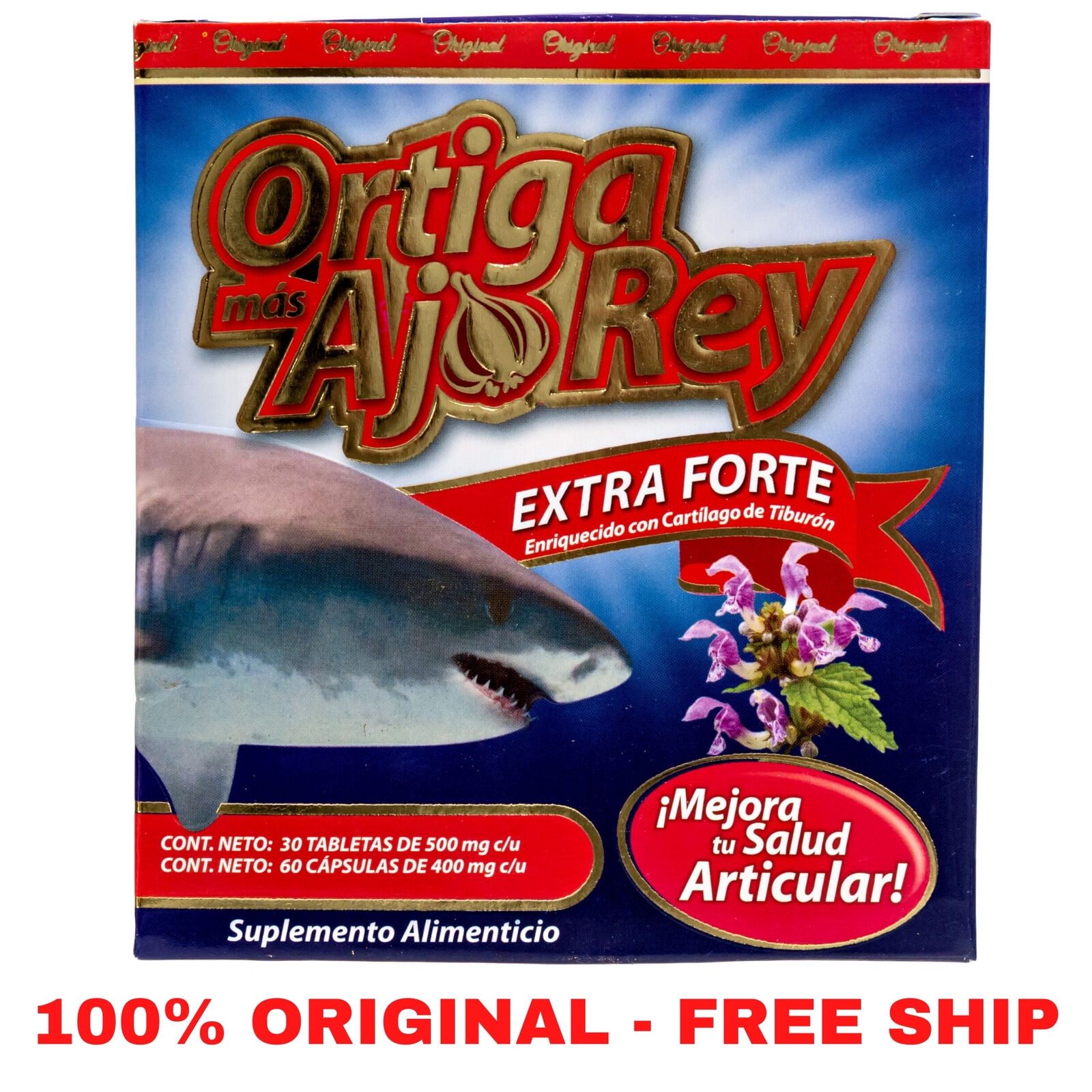 Ortiga Mas Ajo Rey Extra Forte Con Cartilago Glucosamine Omega 3 6 9 Msm 30day Walmart Com Ortiga Mas Ajo Rey Extra Forte Con Cartilago Glucosamine Omega 3 6 9 Msm 30day Walmart Com