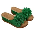 thumbnail image 3 of Mostsola Wedge Sandals for Women Platform Slide Sandals Bohemia Flower Slippers Slip on Beach Shoes, 3 of 9
