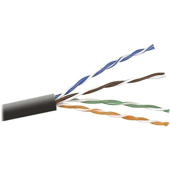 1000 ft. CAT6 Stranded Bulk Cable, Black