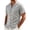 #0209-Gray, variant on Qiyinn Mens Button Down Shirt Short Sleeve Textured Cuban Shirts Lightweight Breathable Summer Beach Casual Shirt