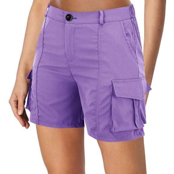 frariair Women's Field Repair Ready Work Shorts With 10 Point Utility System And Industrial Snag Proof Fabric For Hands On Projects Purple