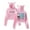 Pink, variant on Fred Again Places We've Never Been Tour 2024 Short Hoodie Fashion Cat Ear Sweatshirt