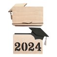 thumbnail image 3 of ievspot 1 Pcs Personalized Graduation Gift Card Holder 12 Slots Wooden Card Box Memory Book High School Graduation Keepsake, 3 of 8