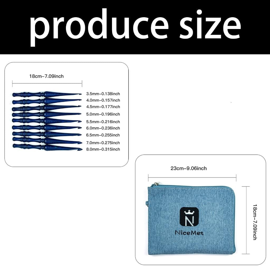 Giaone Wooden Crochet Needle Set In Elegant Retro Designs For Creation