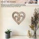 thumbnail image 5 of Manos De Madera Decoración De Pared Mano De Obra Fina Decoración De Pared Adorno Corazón Arte De Pared Escultura Corazón Acabado De Madera Para Pared Hogar Sala De Estar Minnieouse HA013151-00, 5 of 6