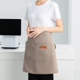 thumbnail image 4 of Hyasfey Half Apron for Men Women Breathable Kitchen Cooking Apron with Pockets Stylish Skirt Design Waiter Short Apron Versatile Chef Costume Accessory, 4 of 8