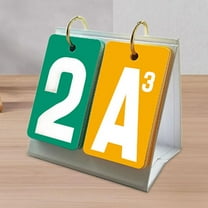 BAOSITY Flip Scoreboard Score Counter for Card Game Manual Score Flip Cards Flipping Card Game Desktop Score Keeper Score Green Yellow