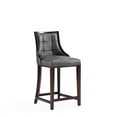 thumbnail image 3 of Manhattan Comfort Fifth 26" Faux Leather Counter Stool in Pebble (Set of 2), 3 of 11