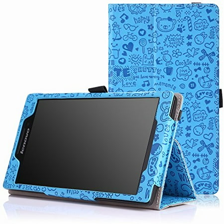 Moko Slim Cover Case MoKo Lenovo Tab 2 A7-10 Case - Slim Folding Cover Case for Tab 2 A7-10 Android 7 inch Tablet, Cutie Charm BLUE ()