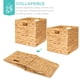 thumbnail image 3 of Best Choice Products Cestas de jacinto de 12.0 x 12.0 in, juego rústico de 5 organizadores de almacenamiento plegables multiusos, bolsas de lavandería tejidas a mano para dormitorio, sala de estar, es, 3 of 7