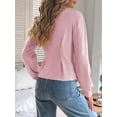 thumbnail image 5 of Women'S Fall Cardigan Sweater Fashion Trend Long Sleeve Top Casual Jacket Vacation Button Sweater White XL, 5 of 6
