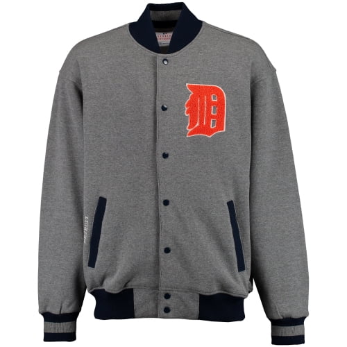 Men's G-III Sports by Carl Banks Heathered Gray Detroit Tigers Classic Fleece Jacket by G-III LEATHER FASHIONS INC