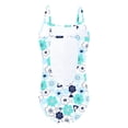 thumbnail image 2 of YiZYiF Little Girls One-piece Swimming Jumpsuit Fish Scales Prints Beachwear Floral Mint Green 6, 2 of 5