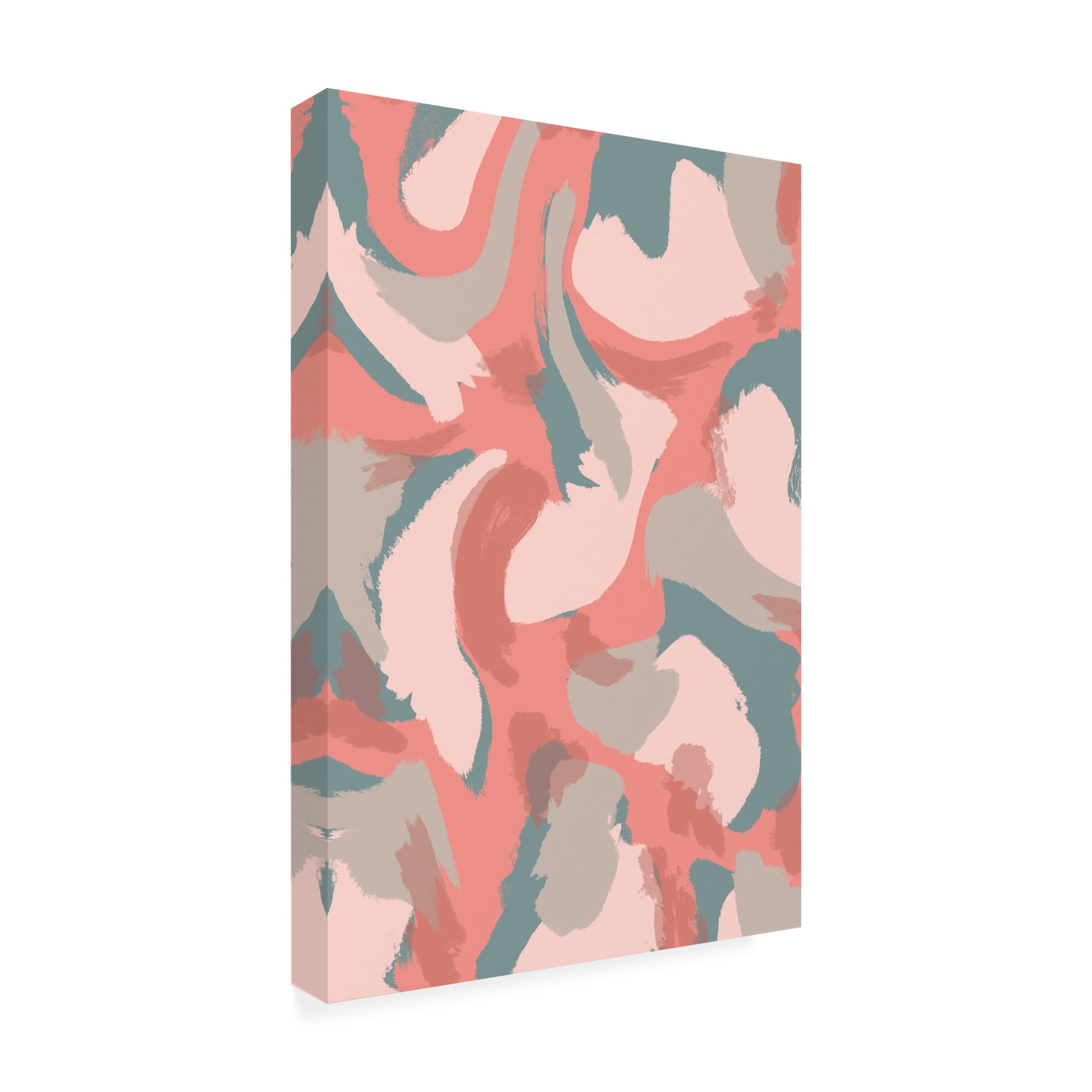 Canvas Wall Art - Treechild 'Pastel Strokes Pattern' Wall Art for Living Room, Bedroom, or Office D?cor by Trademark Fine Art - 22 x 32 Inches