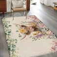 thumbnail image 3 of Spring Cow Floral Area Rugs Collection 2.7'x5', Green Eucalyptus Leaves Linen Non Slip Indoor Rectangle Throw Runner Rug Floor Mat Carpet for Living Room Dining Table Bedroom Nursery, 3 of 9