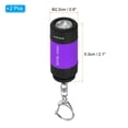 thumbnail image 2 of Uxcell 2.1" Mini Rechargeable LED Keychain Flashlight USB Charging 2 Pack Purple, 2 of 6