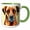 Green/White, variant on 3drose, Stunning Labrador Retriever Dog Portrait. Digital Art Gift for Anyone, 15oz Two-tone Blue Mug