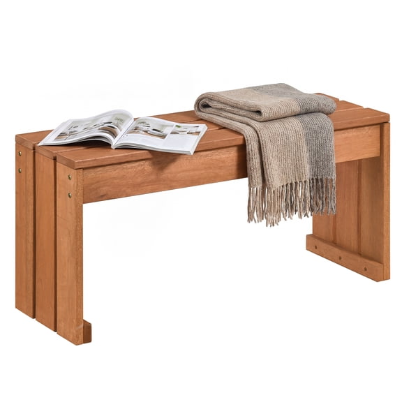 Costway 1 PCS Outdoor Garden Bench, 2-Person Patio Backless Bench with 440 LBS Weight Capacity