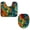 Multicolor 11, variant on PhooArto Toilet Lid Cover and U-Shaped Toilet Floor Mat Set of 2 Pieces, Animal Leopard Color Pattern Toilet Mat Set, Machine Washable Seat Covers Non-Slip Absorbent Rugs