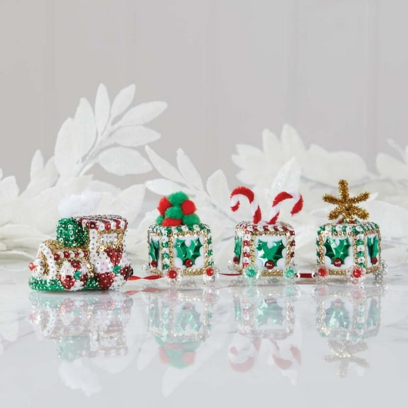 Herrschners® Sweet Treats Train Sit Set Sequin Kit