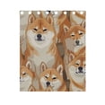 thumbnail image 4 of Dogs Shiba Inu Curtains Black Out 63 Inch Length Curtains for Sliding Glass Doors Bedroom Living Room 2 Panels Set, 4 of 5