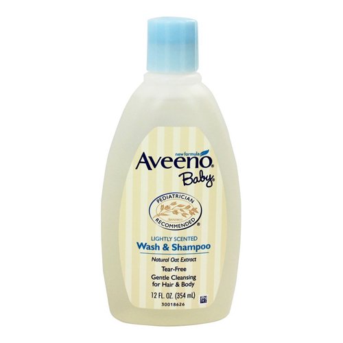 Aveeno Baby Wash And Shampoo With Natural Oat Formula, Lightly Scented 12 Oz
