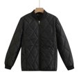 thumbnail image 1 of Lovzfmll Veste de Mode pour Femme, Col Rond Enveloppant Légère Courte Ample Style Noir, 4TG, 1 of 2